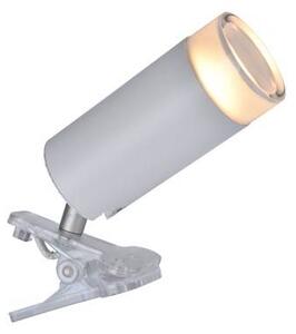 Flexibilní stmívatelná LED chytrá lampa KLIPA s klipem a RGB funkcí, GU10, 4,7W, šedá