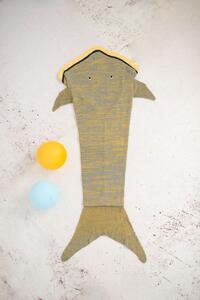 Deka Crochetts Deka Šedý Žralok 60 x 90 x 2 cm