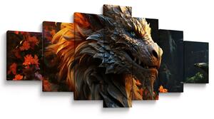 Obraz - Drak (210x100 cm)