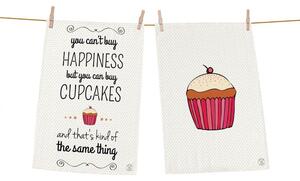 Set utěrek happiness and cupcakes