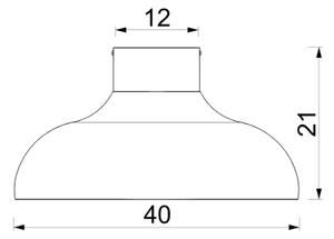 Stropní svítidlo BASCA 1xE27/15W/230V pr. 40 cm hnědá