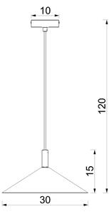 Lustr na lanku ANEGA 1xGX53/15W/230V pr. 30 cm hnědá