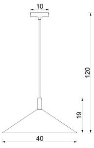 Lustr na lanku ANEGA 1xGX53/15W/230V pr. 40 cm béžová