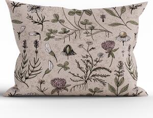 MK Lůžkoviny Bavlněný povlak na polštář Renforcé 40 x 60 cm - Herbář béžový