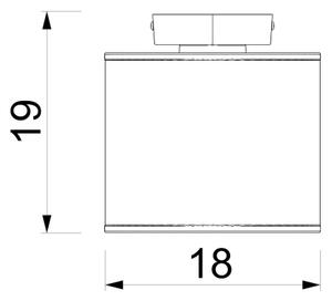 Stropní svítidlo ARDEN 1xE27/15W/230V pr. 18 cm béžová