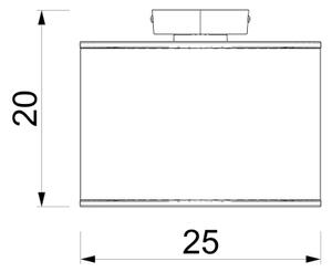 Stropní svítidlo ARDEN 1xE27/15W/230V pr. 25 cm černá