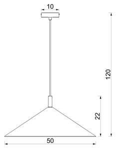 Lustr na lanku ANEGA 1xGX53/15W/230V pr. 50 cm hnědá