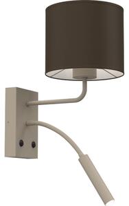 Nástěnná lampa ARDEN 1xE27/15W/230V + 1xG9/8W béžová/hnědá