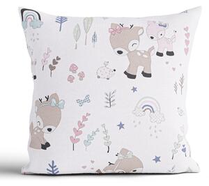 MK Lůžkoviny Bavlněný povlak na polštář Renforcé 40 x 40 cm - Srnčí štěstí