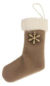 Dekorační ponožka Vánoční 12x19 cm