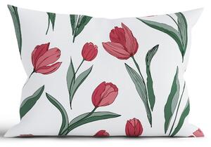 MK Lůžkoviny Bavlněný povlak na polštář Renforcé 40 x 60 cm - Tulipány