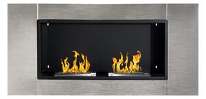 HOMCOM Nástěnný Bioetanolový Krb se 2 Hořáky, Kapacita 3L, 13600BTU, 110 x 54 x 14,5 cm | Aosom