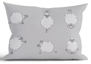 MK Lůžkoviny Bavlněný povlak na polštář Renforcé 40 x 60 cm - Ovečky Morning Yoga šedý