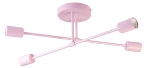 Přisazený lustr CAMBRIDGE 4xE27/15W/230V růžová