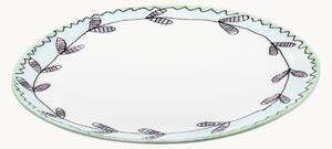 Sada snídaňových talířů z kostního porcelánu Midnight Flowers, 2 díly