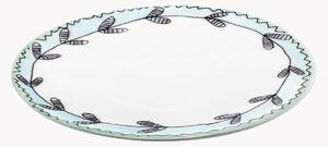 Sada dezertních talířů z kostního porcelánu Midnight Flowers, 2 díly