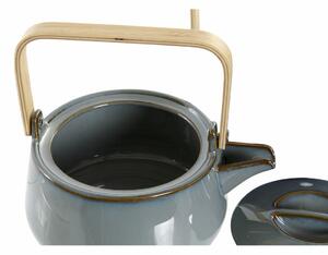 Konvice na čaj DKD Home Decor 21 x 17 x 10 cm Porcelán Šedý 1 L