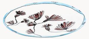 Servírovací talíř z kostního porcelánu Midnight Flowers