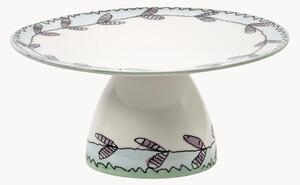 Stojan na dort z kostního porcelánu Midnight Flowers