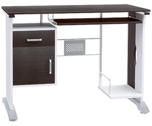 HOMCOM Moderní počítačový stůl 100Š x 52H x 75V cm Černý ořech a bílá | Aosom
