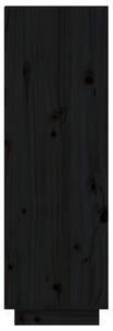 Botník Chats - masivní borové dřevo - 60x34x105 cm | černý