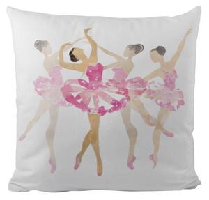 Povlak na polštář four balerinas, bavlněný satén