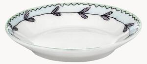 Sada dezertních talířů z kostního porcelánu Midnight Flowers, 2 díly
