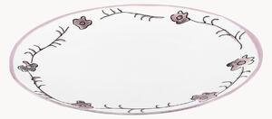 Sada mělkých talířů z kostního porcelánu Midnight Flowers, 2 díly