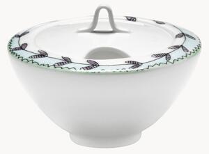 Cukřenka z kostního porcelánu Midnight Flowers