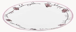 Sada snídaňových talířů z kostního porcelánu Midnight Flowers, 2 díly