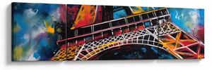 Obraz - Malba Eiffelovy věže II. (170x50 cm)