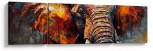 Obraz - Malba slona (170x50 cm)