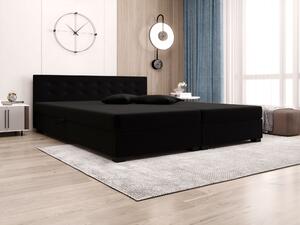 Manželská postel s úložným prostorem 180x200 ROSIE 11 - černá