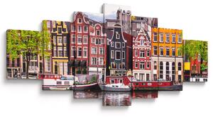 Obraz - Amsterdam, taneční domy (210x100 cm)