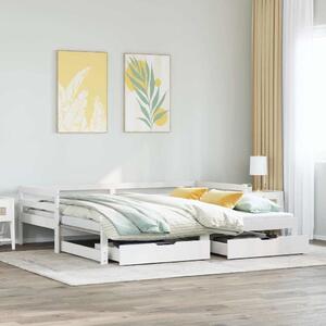 Válenda s přistýlkou a zásuvkami bez matrace bílá 80x200 cm 3302149