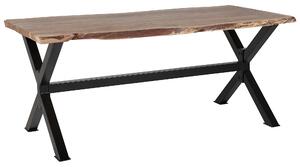 Jídelní stůl hnědý/černý 200 x 95 cm VALBO