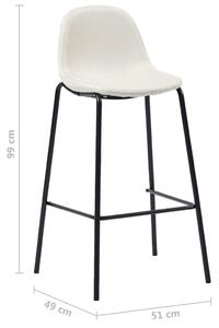 Barové židle - textil - 4 ks | krémové