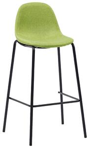 Barové židle 4 ks zelené textil