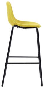 Barové židle - textil - 2 ks | žluté
