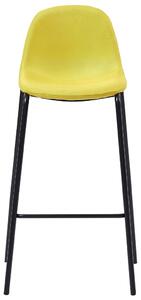 Barové židle - textil - 2 ks | žluté