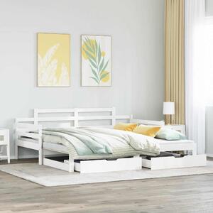 Válenda s přistýlkou a zásuvkami bez matrace bílá 80x200 cm 3302240