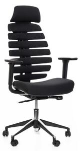 Kancelářská židle FISH BONES PDH černý plast, 26-60 černá, 3D područky