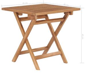 Skládací zahradní stůl Ulltingu - masivní teakové dřevo | 45x45x45 cm