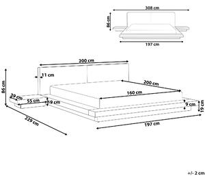 Bílá postel 160 x 200 cm ZEN
