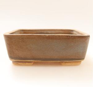E-bonsai Keramická bonsai miska 10 x 8 x 3,5 cm hnědá