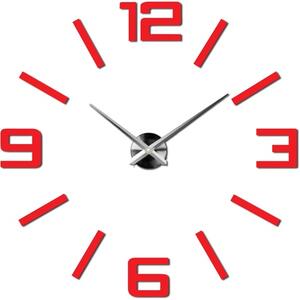 SENTOP hodiny na zeď DEKOR VISTON 2D X0037 i červené