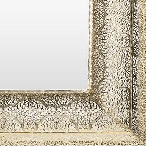 Nástěnné zrcadlo ve zlaté barvě 60 x 60 cm PLERIN