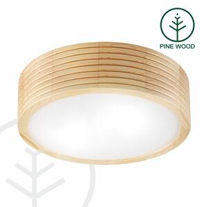 Koupelnové stropní svítidlo NATURAL MODERN 2xE27/15W/230V pr. 27,5 cm borovice