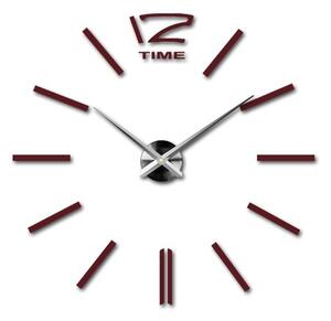 Stylea nástěnné hodiny šedá kovová S003 KRETLIFON 3D šedé