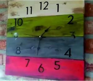 Sentop - Dřevěné nástěnné hodiny Duše domova D40175 i zelené